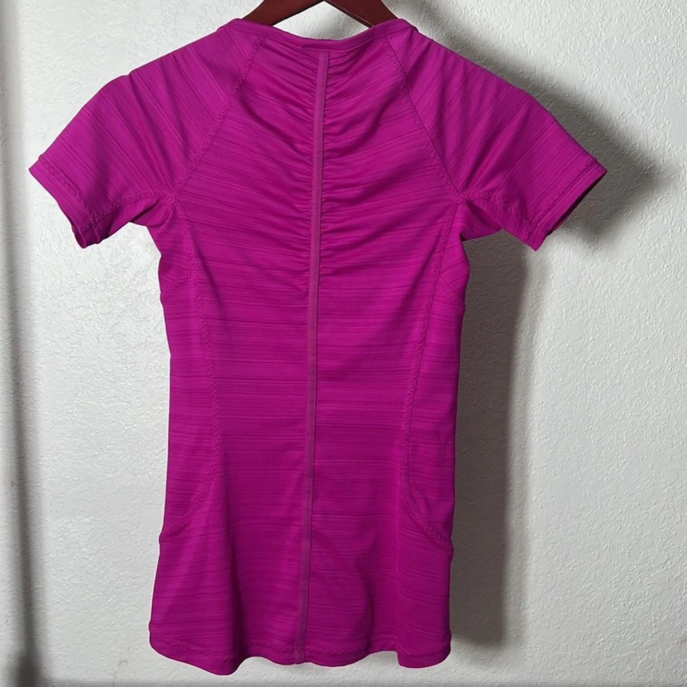 ATHLETA Pacifica Women’  XXS  Contoured Top Ruched Half Zip Pocket - Picture 4 of 5